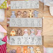 1pc Multi-Design Animal Decorative Fondant Silicone Mold, Fondant Cake Decorating Tool, Silicone Mold, Candy Cupcake Chocolate Mold, Kitchen Accessory, Baking Tool - View 1
