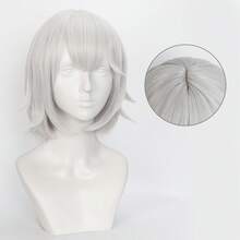 Yewell 12英寸角色扮演假发 日常系列日式角色扮演头饰系列 多风格卡通动漫演绎 适合私人派对 日常角色扮演 万圣节 - 銀色 - 查看 3