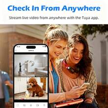 室内无线智能监控摄像头，具备移动侦测、声光报警、双向语音通话、夜视功能，兼容智能家居App，USB供电 - 黑與白 - 查看 10