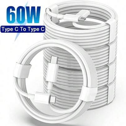 MFIGIGK 1/3/5 piezas Cable de carga rápida PD de 60W y 100/200cm de alta eficiencia para transferencia de datos compatible con las series 16, 17 Pro Max/17 Pro/17 Plus/17, 16/15, S25/S24/S23/S22/S21 Ultra Plus, Series Nan