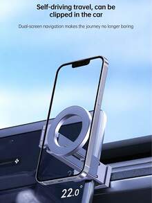1pc Magnetic Phone Holder, Magsafe Portable Travel Stand, Foldable Telescopic 360° Rotation, Airplane Luggage Desk Universal Multi-Functional Mini Metal Phone Stand - Multicolor - View 5