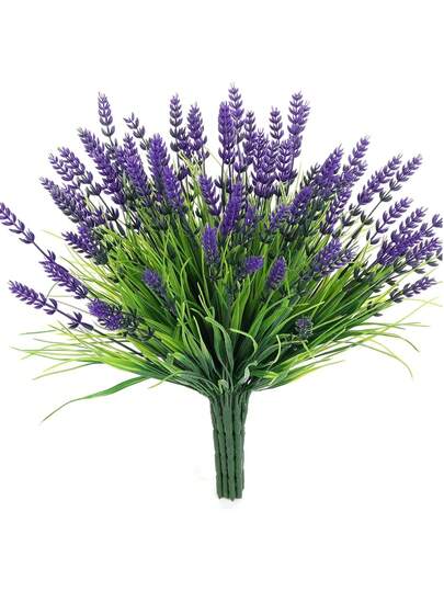 1/3 cây giả trang trí ngoài trời mùa xuân/hè, hoa oải hương tím giả, cao 35cm, thích hợp cho đám cưới, sân vườn, chậu cây, khung cửa sổ và trang trí nhà cửa trong nhà.