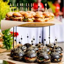Que xiên cocktail đính hạt đen, dài 4,72 inch, dùng trang trí bánh cupcake và trái cây, lý tưởng cho món khai vị, đồ uống, thức ăn, hoàn hảo cho các bữa tiệc, Giáng sinh, lễ hội, sinh nhật. - màu đen - Xem 7