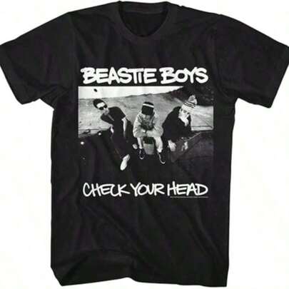 Summer Tops Unisex Casual Cotton Graphic T-Shirt - Bea-Stie Boys Band Member Portrait Design Summer Clothes
