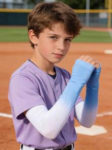 2 Pairs Kids' Ice Silk Gradient UV Protection Arm Sleeves, Suitable For Outdoor Sports And Cycling - 2Pairs - View 7