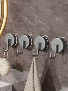 Bộ 2/4 móc hút chân không, không cần khoan, móc treo tường siêu chắc chắn cho phòng tắm, nhà bếp, cửa sổ nhẵn, có thể tháo rời và tái sử dụng, giá treo khăn tắm, móc treo quần áo. - Móc hút chân không - Xem 2