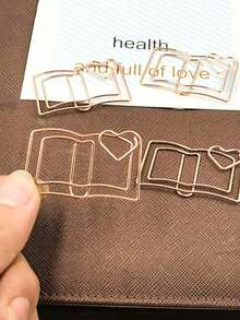 4pcs Book Shaped Mini Bookmark Back To School - Multicolored - View 1