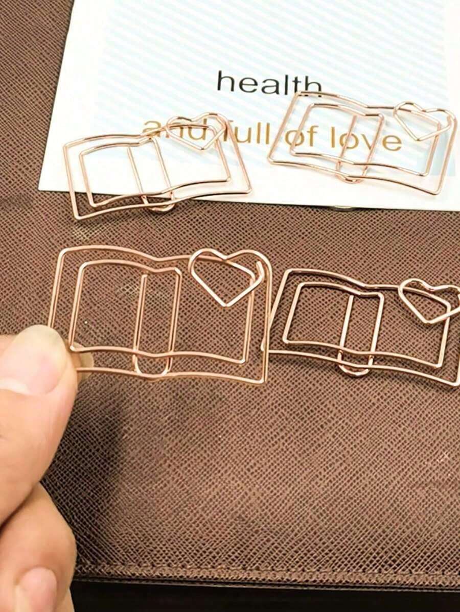 4pcs Book Shaped Mini Bookmark Back To School - Multicolored - View 1