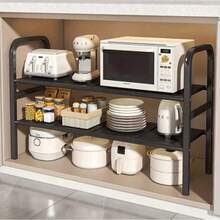 Steel And Bolt-Resistant Extendable Bottom Rail Building Rack - 48.5-90 Telescopic Multi-Layer Building Rack, Bolt Evacuation Tube Design, Accident-Preventing Sliding Legs - Màu trắng, một lớp, 3 lớp - Xem 7