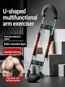 Adjustable 60-110 Lbs Resistance Arm Strength Trainer, Forearm Power Training Device, Portable Home Gym Equipment - Multicolor - View 6