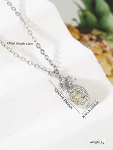 1. Mặt dây chuyền hình trái cây đính đá Zirconia thiết kế riêng, thời trang và đa năng, phù hợp cho phụ nữ đeo trong mọi dịp, có thể dùng làm quà tặng cho bạn bè hoặc người yêu. - mặt dây chuyền trái cây - Xem 3