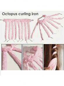 1pc No-Heat Hair Curler, Soft Curling Headband, No Heat Needed, Sleep Curls, Gentle On Hair, Suitable For Long Hair, Can Create Big Waves, Overnight Natural Soft Curls. Soft Satin Wide Sleep Curling Foam, Curling Styling Tool, Hair Salon, Beauty, Travel Essential Hair Styling Tool, Hair Care Product, Soft Hair Accessory For Home Sleep, Bathroom Decor, Daily Wear. - Multicolor - View 5