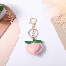 3 Móc Khóa Da Hình Trái Cây Sáng Tạo, Táo, Chanh, Đào, Mặt Dây Chuyền Túi Dễ Thương, Móc Khóa - Nhiều màu - Xem 7