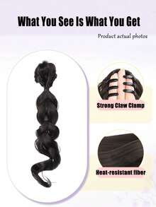 Tóc giả đuôi ngựa bện dài 16 inch, có kẹp càng cua, phù hợp với mọi kiểu tóc của phụ nữ để sử dụng hàng ngày. - Nhiều màu - Xem 4