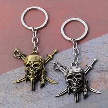 Fashing Jack Sparrow  Skeleton Heads Pendant Pirates Of The Caribbean Keychain Vintage Jewelry Accessories - 古銅色 - 查看 4