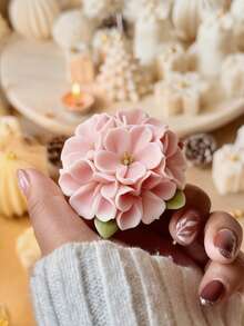 1pc Delicate Hydrangea Flower Candle Mold, Multipurpose For Scented Candles, Plaster And Soap, Elegant Home Decor Silicone Mold, Suitable For Wedding, Valentine's Day And Women's Gifts - A - View 6