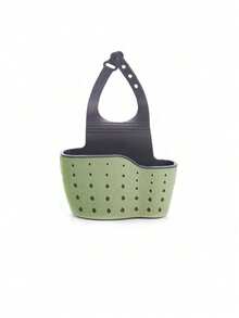1pc Adjustable Strap Sink Hanging Basket With Silicone Storage Box, Drain Rack, Sponge Holder, Faucet Hanging Basket, Kitchen Storage Bag, Perfect For Storing Kitchen Sponges And Rags - Multicolor - View 13