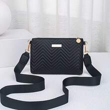 Elegant Wavy Quilted Crossbody Bag/Coin Purse, Small Handbag, Metal-Plated Decorative Shoulder Bag For Women - Detachable Shoulder Strap And Zipper Closure, Suitable For Casual Wear And Everyday Travel. - Multicolor - View 7
