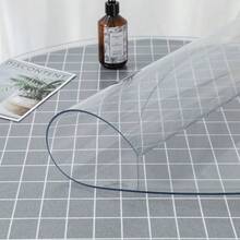 Round Tablecloth, PVC Waterproof Oil-Proof Heat-Resistant Anti-Fouling Tablecloth For Home Use - Clear - View 3