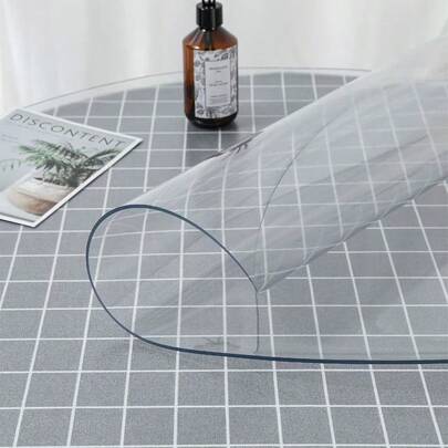 Round Tablecloth, PVC Waterproof Oil-Proof Heat-Resistant Anti-Fouling Tablecloth For Home Use