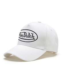 1 gorra de béisbol estampada Von Dutch, gorra de béisbol unisex clásica informal retro Y2K, tamaño ajustable, ligera y con protección solar, adecuada para deportes al aire libre, uso diario, fiestas y - Blanco - Ver 4