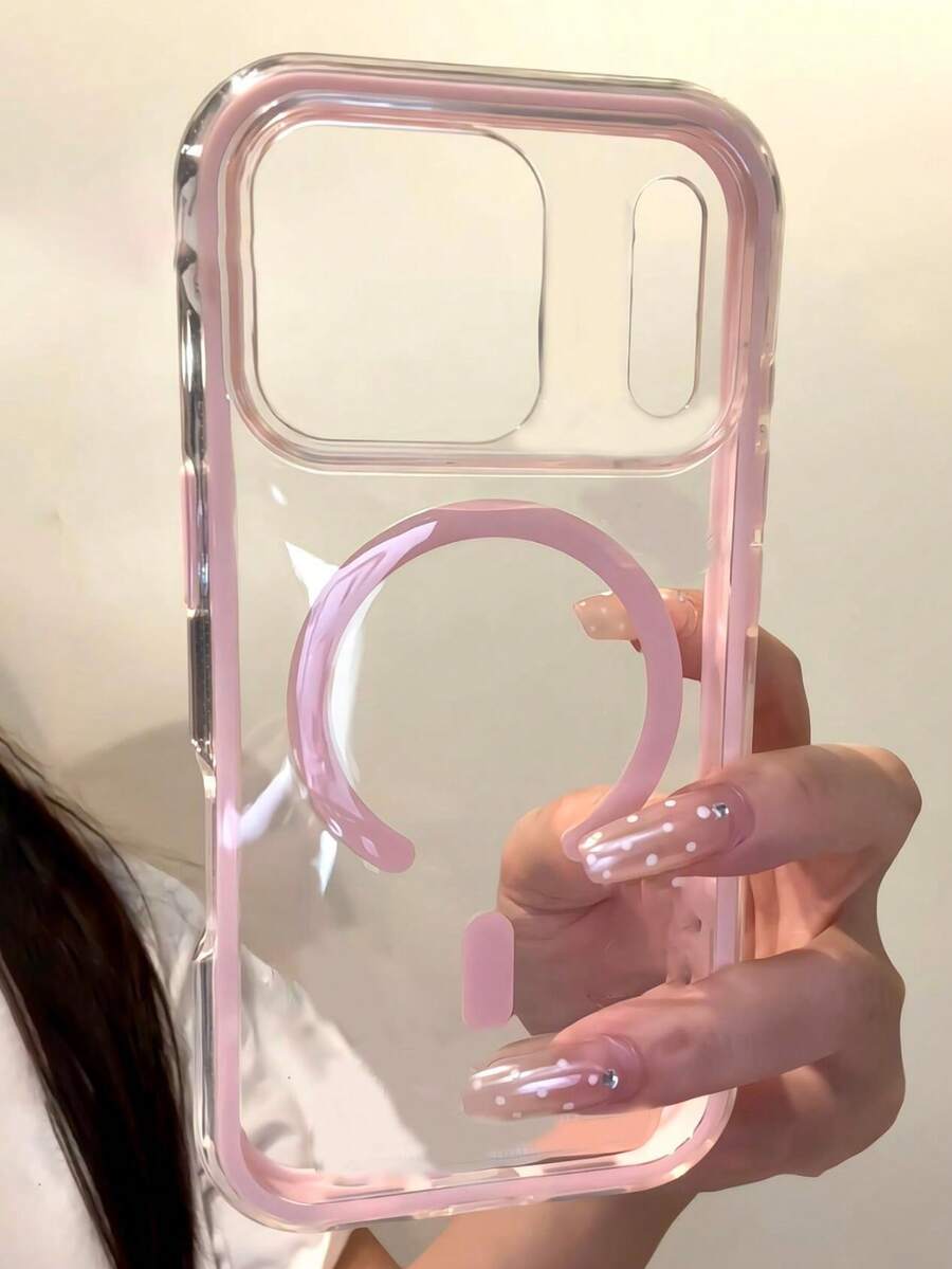 Luxury Buffer Impact Shockproof Transparent 2-In-1 Candy-Colored Magnetic Wireless Charging Phone Case Compatible With IPhone 18 Pro Max 17 Pro 17 Pro Max 17Air 12 13 14 15 16 Pro Max 14 15 16 Plus Cases For Men For Women Soft TPU Bumper Shockproof Cover