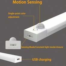 Luz de ambiente RGB - Linterna de gradiente colorido ajustable, carga USB, luz de inducción magnética, adecuada para múltiples escenarios de uso en sala de estar, cocina, dormitorio, armario, gabinete de vino, estudio y pasillo, luz decorativa de ambiente - Multicolor - Ver 9