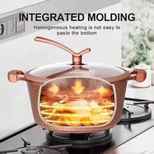 12-Piece Non-Stick Ceramic Coated Cookware Set For Gas And Induction - ROSE - View 4