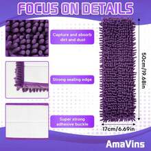 AmaVins 2 Pack Pet System Microfiber Sweeping Pad, Reusable Pet Replacement Mop Pad For Multi-Surface Floors, 18 Inch Washable Cleaning &Amp; Dusting Pads, Attracts &Amp; Picks Up Pet Hair - ColorA - 查看 2