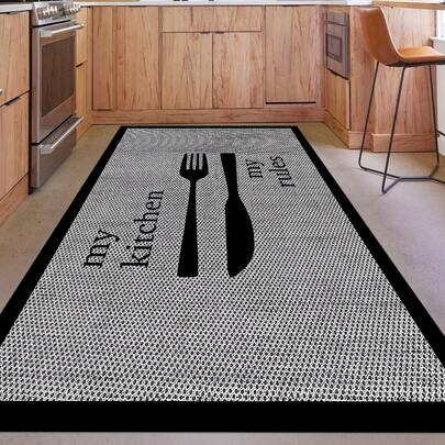 Digital bedruckter rutschfester waschbarer Läufer & Teppich mit Rahmen Muster | Modern, Skandinavisch, Boho & Klassische Stile | 100% Polyester | HERGESTELLT IN DER TÜRKEI