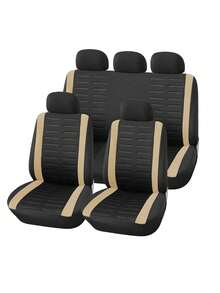 Bộ bọc ghế ô tô 9 món đa năng – Thiết kế sọc dập nổi 3D, lớp đệm mút 4mm, vải chống thấm nước, tương thích với túi khí, phù hợp với xe Sedan, SUV, Pickup, MPV, dễ vệ sinh, che phủ toàn diện (Bao gồm: 2 bọc ghế trước, 1 bọc tựa lưng, 1 bọc ghế sau và 5 bọc tựa đầu) Phụ kiện ghế ô tô - phong cách A - Xem 15