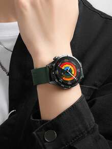 18mm/20mm/22mm 超薄硅胶磁吸表带 - 兼容华为 Galaxy Watch 7/6/5/4 40mm/44mm、Galaxy Watch 5 Pro、Galaxy Active 2、Watch 6/4、GT6/GT5/GT4/GT3/GT2 Pro - 舒适的中性设计 - 綠色 - 查看 4