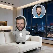 Personalized Face Pillow, Pink Dress, "I Love You" Custom Throw Pillow, Unique And Fun. Suitable For Father's Day, Mother's Day, Halloween, Christmas, Christmas Eve, Valentine's Day, Birthday, Anniversary, Thanksgiving And Other Occasions. - Multicolor - View 4