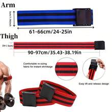 1 Pair Adjustable Resistance Bands, Used For Glute Activation, Blood Flow Restriction Training, Squats, Thighs, Fitness Exercises - Multicolor - View 5