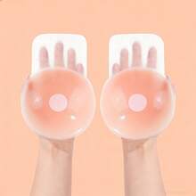 1对可重复使用的隐形胸垫，无肩带婚纱文胸，丰胸提胸，隐形胸垫，夏季隐形不透胸垫，防滑胸垫，女士内衣配件 - 彩色 - 查看 10