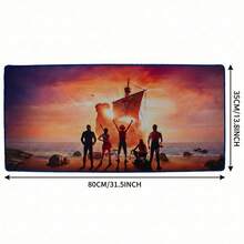 One Piece Graphic Large Gaming Mouse Pad, Non-Slip Rubber Desk Mat With Stitched Edges For PC Computer & Office - Multicolor - View 5