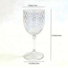 1/2/6/8/12 pièces Set de verres à vin en plastique incassables, gobelets pour boire à la plage - Vaisselle réutilisable durable pour une utilisation en intérieur et en extérieur - Convient pour les fêtes en plein air, les fêtes de piscine, les fêtes de plage d'été, peut également être utilisé pour faire des jus, des glaces, du yaourt ou tout autre dessert froid - Voir 7