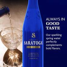 Saratoga Sparkling Water Bottles 6-Pack Carbonated Spring Bott Water Recyc PET Plastic Bottles 16 Fl Oz - 汽水 - 查看 2