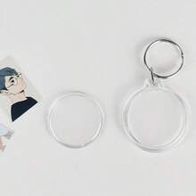 5个空白相框钥匙扣，透明亚克力钥匙扣，可插入照片，可拆卸钥匙扣，情侣周年纪念DIY礼物 - A - 查看 3