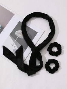 一套女士免加热海绵卷发器 - 黑色 - 查看 1