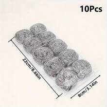 10/20pcs Heavy Duty Stainless Steel Scouring Pads With High Zinc Iron Core - Multi-Purpose Scouring Pads Suitable For Pots, Pans, Bowls, Stoves And Ovens - Anti-Rust Steel Wool Scrubber For Kitchen And Bathroom Use - Multiple Items - View 13