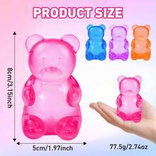 New Bear Shaped Squeeze And Release Toys, Slow Rebound Release Toys, Casual Holiday Gifts, High Aesthetic Dopamine Colors- Soft And Slow Back,Sticky Stress Relief Toy,Cute Stuff,Travel Portable Fidget Squeeze Toys,Squishy,Perfect For All Ages Austism,Ideal Holiday Gifts,Fun Cute Gift,Birthday Gifts,Easter Gifts,Halloween Gifts,Christmas Gifts,Christmas Stocking Fillers,Party Bag Fillers(Pink)S - 粉色 - 查看 3