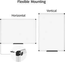 Large Magnetic Dry Erase Whiteboard 36x24 Inches With Sleek Silver Aluminum Frame For Office Home School Memo Planning Presentation Easy Wipe Reusable Wall Board - 36 inchW by 24 inchH - 查看 3