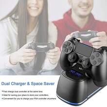P4 Controller Charger, Dual Fast Charging Dock, LED Blue Light, Overcharge Protection Function, USB Power Supply, Compatible With Original Controllers Of P4/P4 Slim Version/P4 Professional Version - View 8