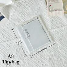 10入 A7/A6/M5 尺寸透明活頁補充內頁，口袋式活頁卡片收納頁，適合手帳愛好者、卡片收藏家、學生、攝影師、文具愛好者，適用於居家、辦公室、教室、工作室的學校用品 - 活頁 - 查看 8