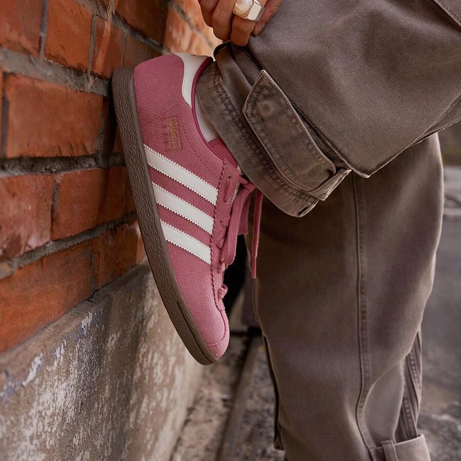 Adidas Giày thể thao cổ thấp cổ điển STADT "T-Toe" - Màu Hoa hồng đỏ - Xem 1