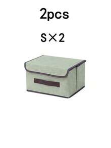 Scatola di stoccaggio pieghevole in tessuto ad alta capacità con coperchio antipolvere, organizer di stoccaggio con specifiche di dimensioni multiple, con maniglia integrata, disponibile in vari eleganti colori Morandi solidi, realizzato in morbido tessuto di lino premium con struttura stabile - Multicolore - Visualizzare 22