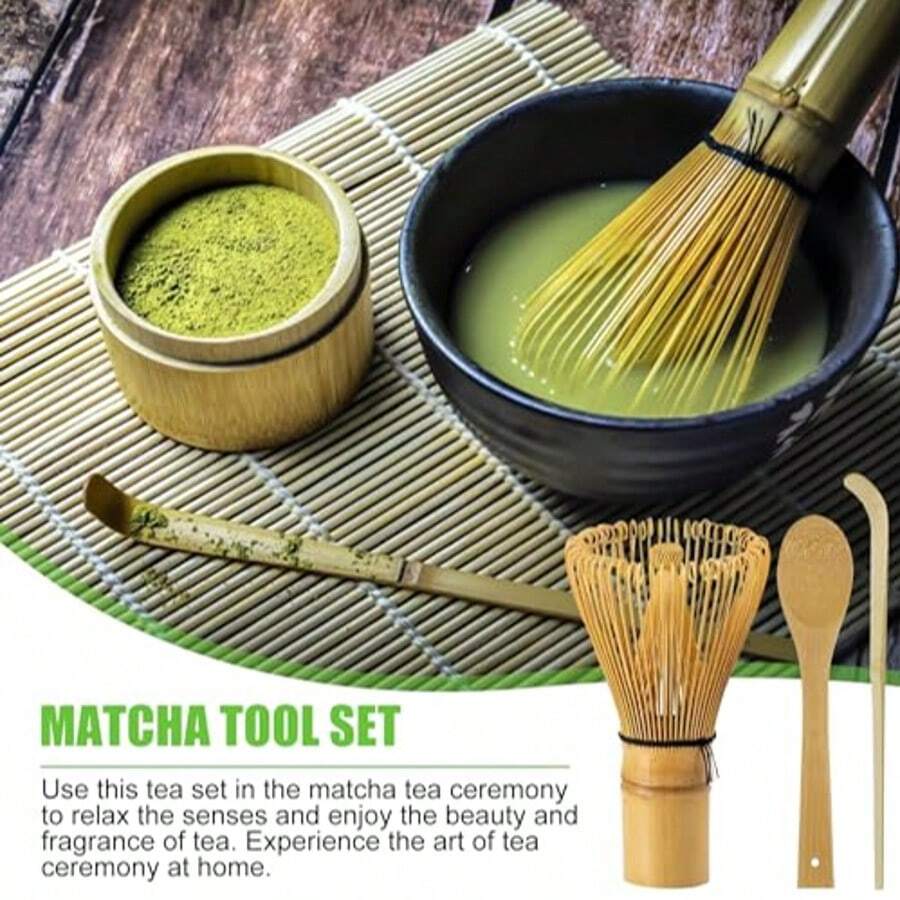 Batidor de bambú hecho a mano para matcha, removedor de té natural, accesorio tradicional japonés para el juego de té matcha - Ochenta años - Ver 1