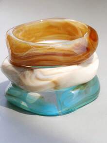 Bộ 3 vòng tay hình học phóng khoáng, trang sức đa năng phù hợp đeo hàng ngày, dự tiệc, đi nghỉ mát, phong cách Boho. - Vòng tay hình học - Xem 2