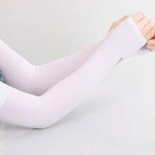1 Pair Summer Sun Protection Arm Sleeves For Women, Outdoor Sports Cycling Daily Use, Loose Breathable Ice Silk Sleeve - Sun Protection Sleeves - View 4